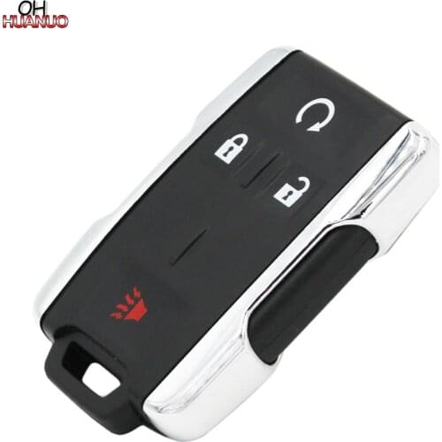 4 Buttons Replacement Fob Silver Side 3+1Buttons Remote Key Shell Case for Chevrole Colorado Silverado
