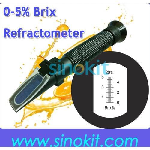 Cheap CE Certification 1-10% Brix ABS Material Plastic Refractometer P-RHB-10ATC Black grip