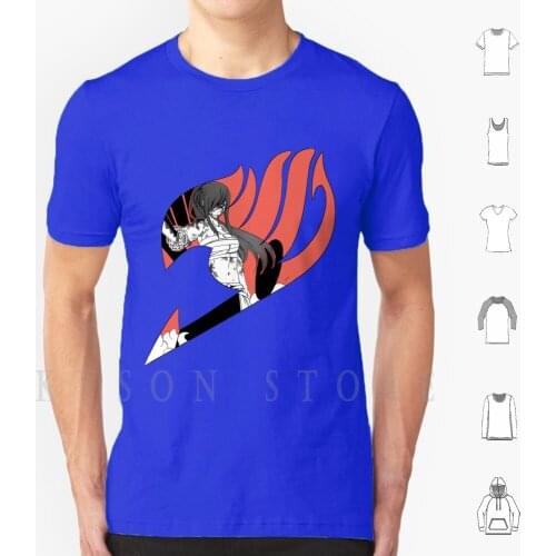 Erza Scarlet Fairy Tail Logo T Shirt Cotton Men Diy Print Fairy Tail Natsu Anime Manga Natsu Dragneel Fairy Lucy Tail