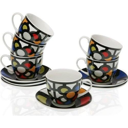 Piece Coffee Cup Set Porcelain (6 Pieces)