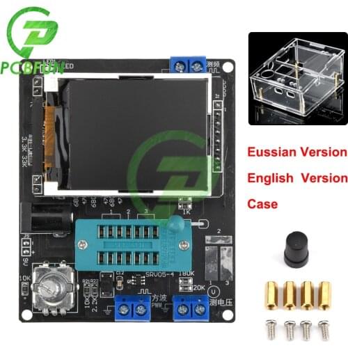 GM328A GM328B Transistor Tester 12V LCR Diode Capacitance ESR Voltage Frequency Meter PWM DIY Kit with Case 160x128 LCD Display