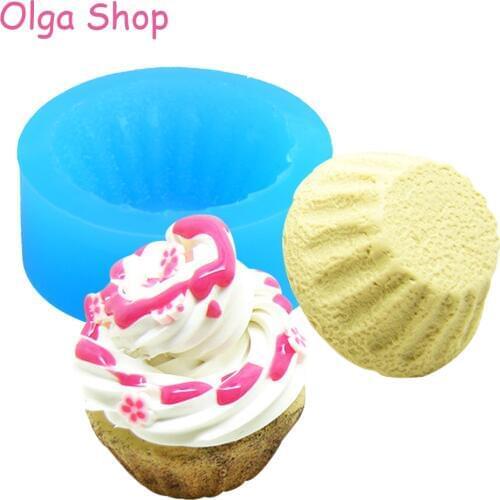 GYL162 31mm Cupcake Tart Bottom Silicone Mold - Resin Jewelry Pendant Polymer Clay Charm Chocolate Candy Fondant Molds