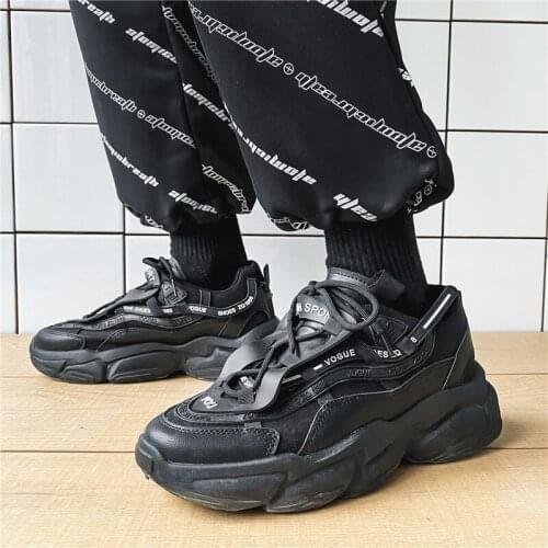 New Fashion Sport Trainers Men Personality Trendy Running Shoes Thick Soled Increased Male Gym Sneakers Outdoor Walking Hombre