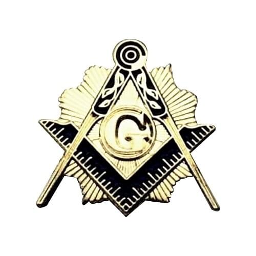Masonic Lapel Pins Gold Silver Compass And Square Brooch Gifts Badges With Butterfly Clutch,19.1mm