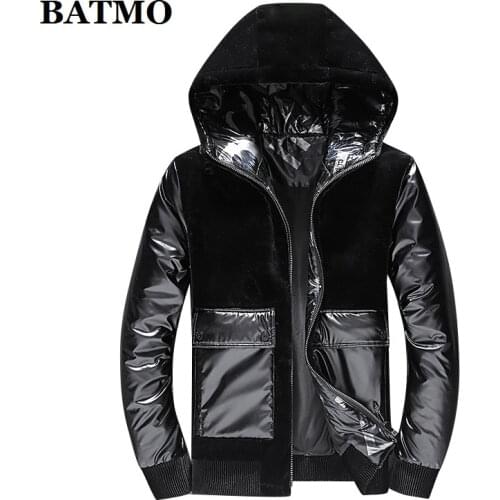 BATMO 2021 new arrival winter 90% white duck down hooded jackets men,thicked warm parkas ,856