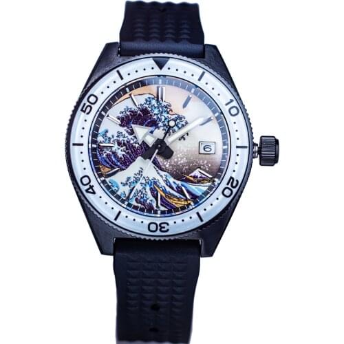 SHIRRYU Watch Men Luxury Automatic Watch NH35 Sapphire Crystal 42.5MM Dial Ceramic Bezel 200M Waterproof C3 Luminous Wristwatch