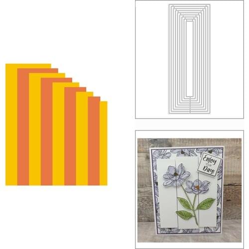 2021 New Straight Edge Slimline Border Metal Cutting Dies for Scrapbooking Decor and Card Making Paper Craft Embossing No Stamps