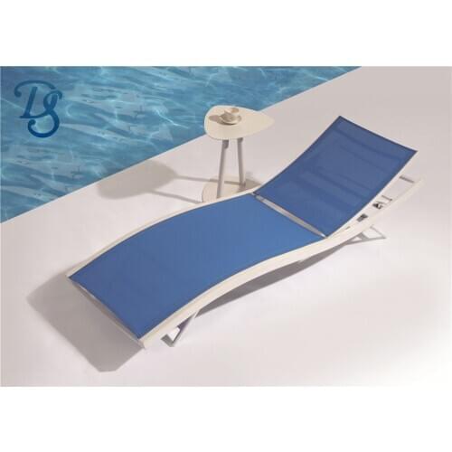 Wholesale outdoor sunlounger with alum frame and texline fabric for outdoor furniture