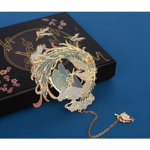 Hollow bookmark metal creative classical Chinese style exquisite pendant pendant holiday birthday gift souvenir gift box packagi