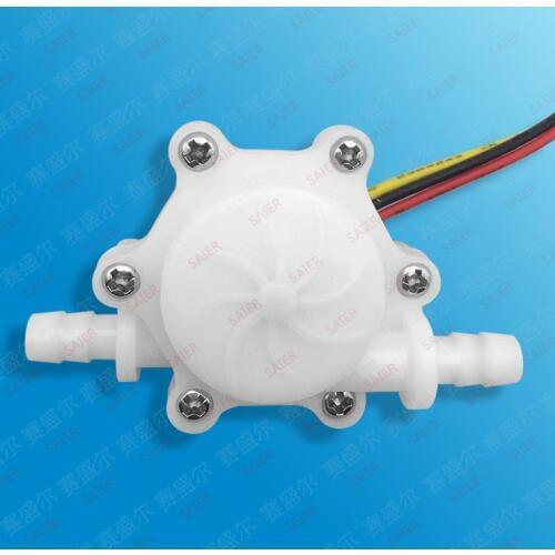 2PCS Water Flow Meter Flowmeter Hall Flow Sensor indicator counter caudalimetro water heater 0.15-1.5L/min 0.8MPa 4.5-18V