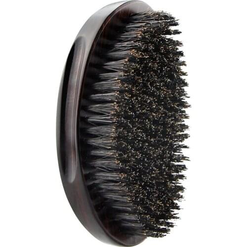 Solid Wood Boar Shaving Brush Beard Massage Black Boar Bristle Hair Brush Curved Wooden Men Beard Mustache Brushes