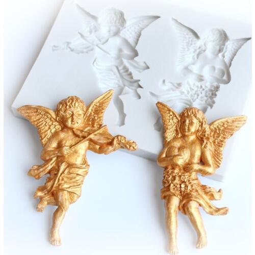 Angel Shape Silicone Cake Mold,Kitchen Baking For Chocolate Pastry Cupcake Clay,Fondant Decorating Tools Accessories
