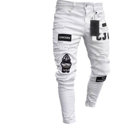 Рваные джинсы для мужчин TJWLKJ China At AliExpress