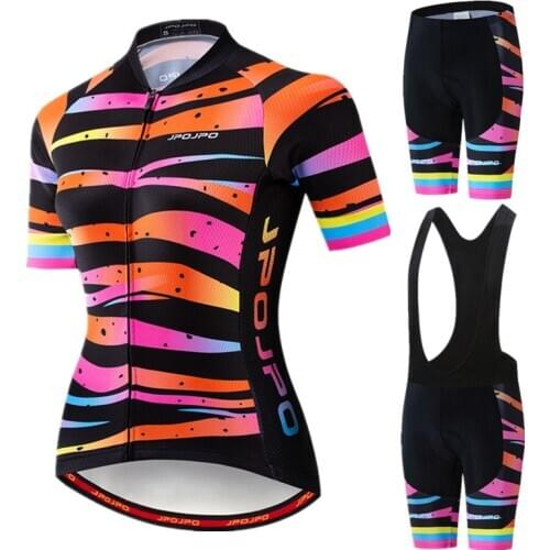 JPOJPO 2021 Cycling Clothing Women Pro Cycling Set MTB Bike Clothing Anti-UV Bicycle Wear Team Cycling Jersey Sets Ropa Ciclismo