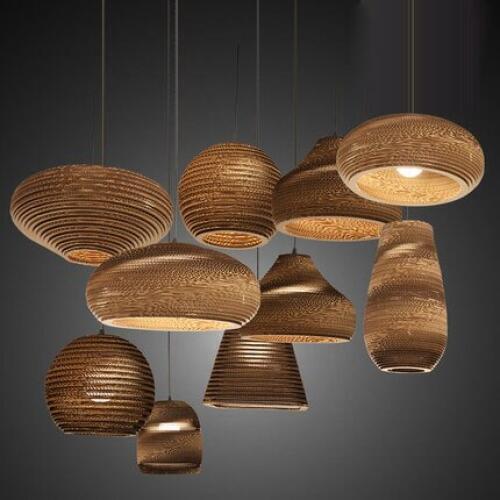 Vintage loft Paper Honeycomb Pendant Lights Lampshade Paper Lanterns For Bar restaurant Decoration hang lamp droplight