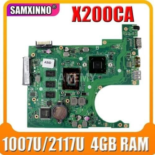 X200CA For Asus X200C X200CA X200CAP Laptop Motherboard 1007U/2117U CPU 4GB RAM motherboard REV2.1 100% Test WORK