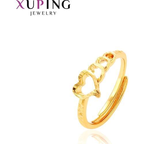 Xuping Fashion Elegant Rings Gold Color Plated Exquisite Ring for Girl Women High Quality Christmas Jewelry Gift 15088