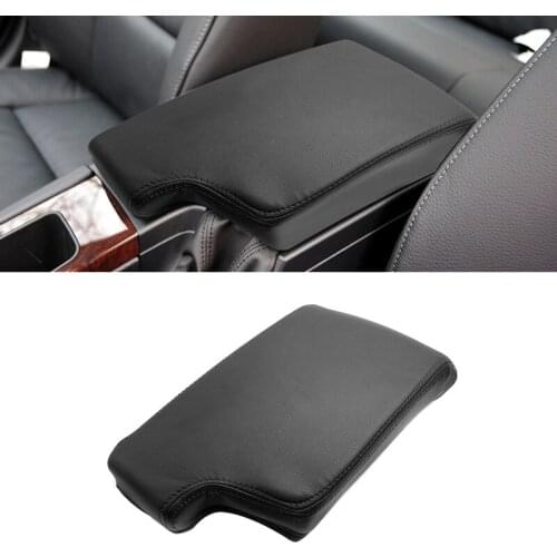 For BMW 3 Series E90 2005 2006 2007 - 2012 Microfiber Leather Interior Center Console Lid Armrest Protection Cover Trim Black