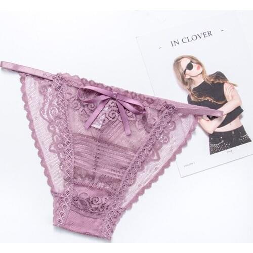 2021 Woman Panties New Comfortable Bow Cotton Low-Rise Bikini G-string Female Lingerie Comfortable Underpants M-L