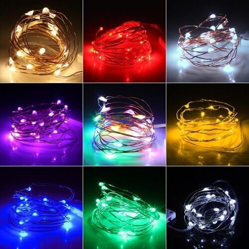 Starry String Lights 10 20 Micro LED Fairy Copper Wire lights for Wedding Centerpiece Party Christmas Table Decoration 50pcs/lot