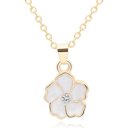1 Color Sun flower Plant Lotus pendant charm Necklace Tiny Buddha Flower Lotos petal chain Necklace For Lady Women gift jewelry