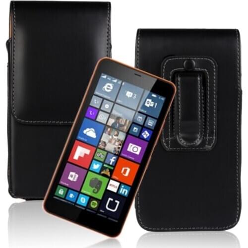 1PCS Smooth Pattern PU Leather Belt Clip Skin Cover Case for Microsoft Lumia 640 XL 5.7" Phone Bags