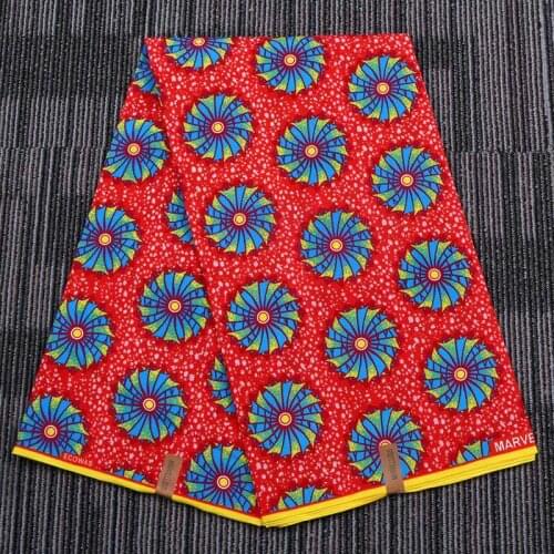 1Yard African Wax Printed Polyester Fabric DIY Sewing Craft Batik Cloth For Garment Party Dress Curtain Materials Supplies