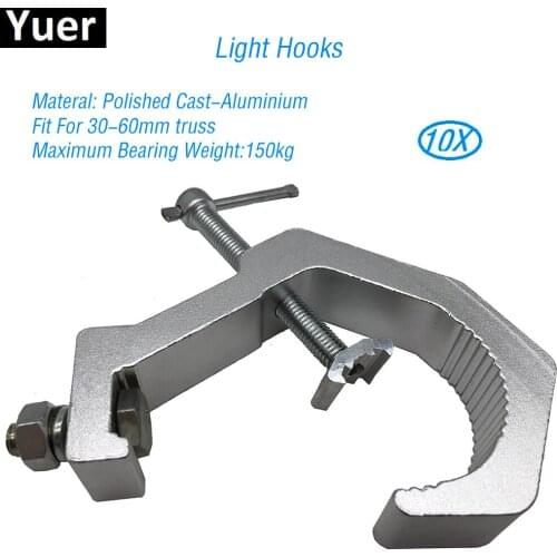 10Pcs/Lot Aluminum Stage Light Hooks Load Bearing 160kg DJ Disco Club Stage truss Lamp Equipment LED Par Moving Head Lights Hook