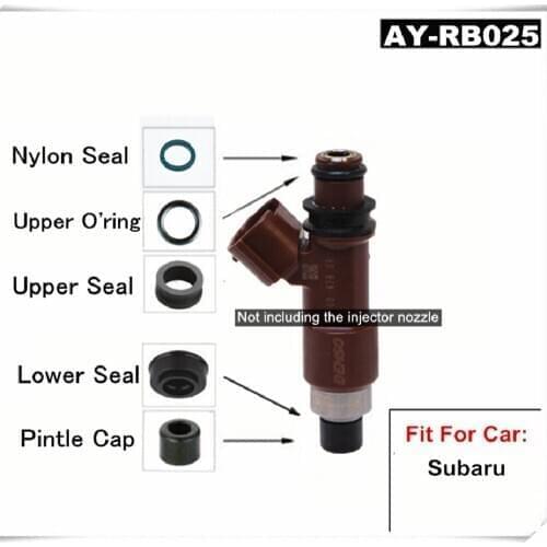100 Sets fuel injector retainer rubber oring seals caps for Subaru Outback B9 Tribeca 2005-08 OEM#16611 AA700, FJ859 (AY-RB025)