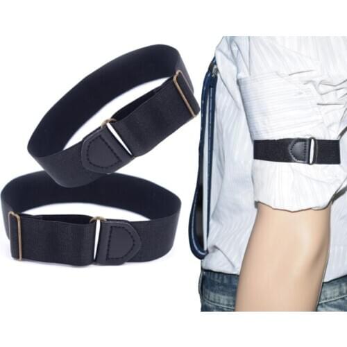 100pairs/lot Shirt Sleeve Holder 2.5cm Man Adjustable Armband Elastic Arm Band Anti-slip Sleev Garter Arm Warmer