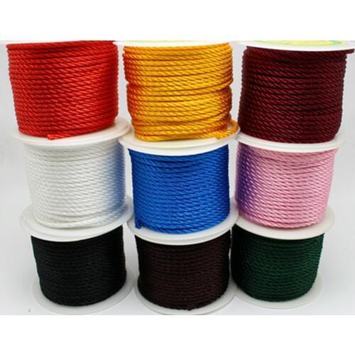 16.4 Feets 3mm Nylon String Chinese Satin Silk Braided Cord Love Binding Rope