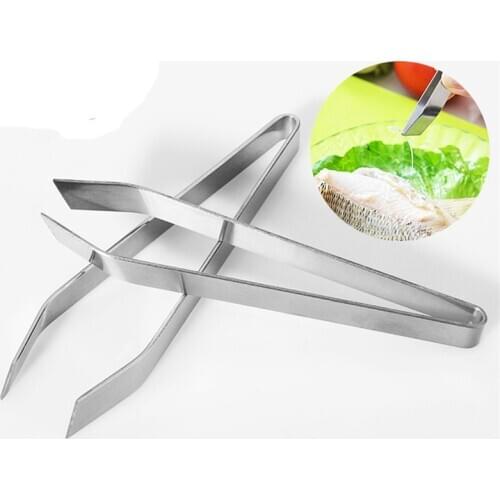 200 Pcs Fish Bone Tweezers Stainless Steel Pincer Puller Animal Feather Plucking Remover Seafood Tool Kitchen Gadgets Tools