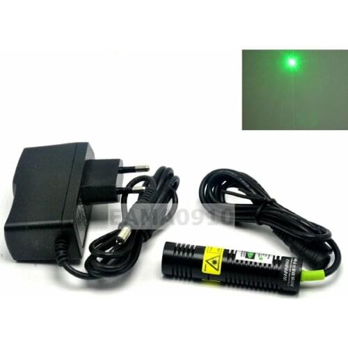 532nm 50mW 5V Green Dot Laser Diode Module Long Time Working 18x75mm /AC Adapter