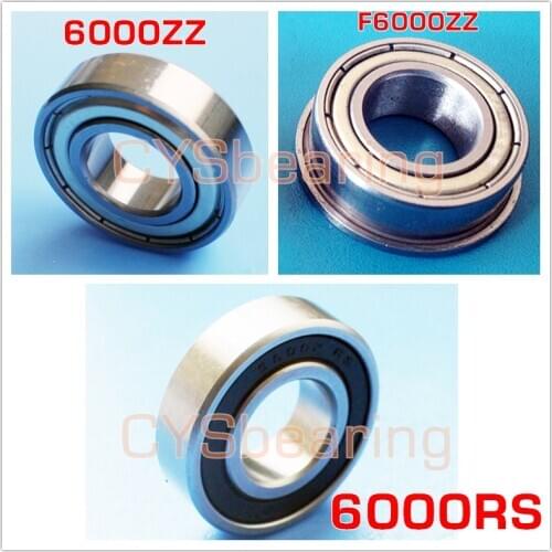 6000 ZZ 2RS flanged F6000ZZ S6000RS S6000ZZ 6000 stainless ZrO2 Si3N4 non magnetic ceramic platic POM ball bearing 10*26*8mm