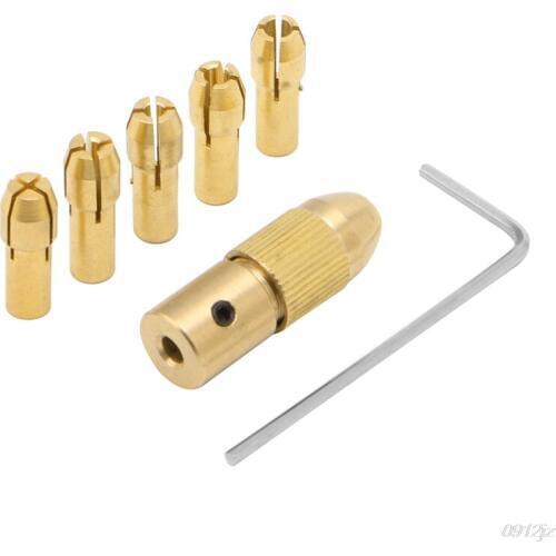 7Pcs 0.5-3mm Small Electric Drill Bit Collet Clamp Micro Twist Drill Tool #319