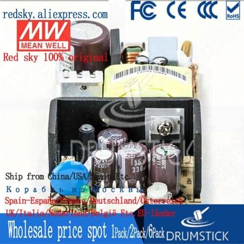 3.28) 2Pack Meanwell 65W Efficient Power Supply DC PCB/Enclosed type EPS-65-24V/3.3/5/7.5/12/15/36/48V 5.42/8/11A Replace PS-65