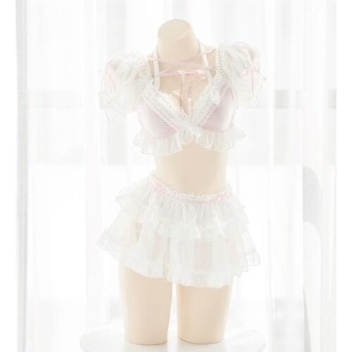 Maid Uniform Halloween Costumes Outfit Kawaii Girl Short Sleeve Summer Dresses Sweet Lolita Dress Maid Costume Anime Cosplay