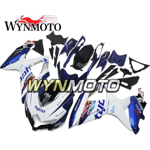 Complete Fairings Kit For GSXR600 750 2008-2010 08 09 10 K8 Injection ABS Plastics Orange Black Fairings Bodywork White Blue New