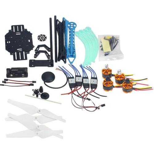 Drone Quadrocopter 4-axle Aircraft Kit 500mm Multi-Rotor Air Frame 6M GPS APM2.8 Flight Control No Transmitter Battery F08151-K