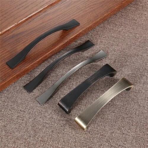 Multi-function Household Black Zinc Alloy Interior Door Knobs And Door Cabinet Drawer Handle Black Home Decoration