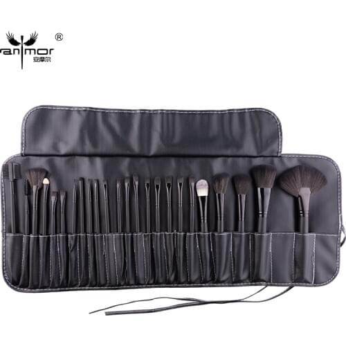 Anmor 24Pcs Professional Makeup Brushes Set High Quality Make Up Brush With Bag For Powder Eyeshadow Blending Cosmetic Kit Tools