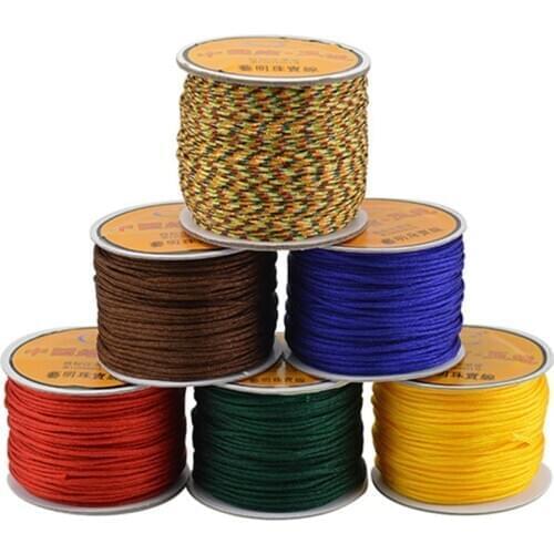 10m/lot Dia 1.5mm Nylon Macrame Bracelet Cords Chinese Knot String Rattail Beading Threading Kumihimo Tassel Cord Jewelry Making