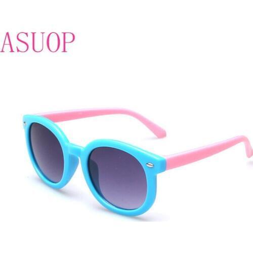 2019 new fashion childrens sunglasses round retro boy girl glasses classic high-end popular brand design UV400 sunglasses