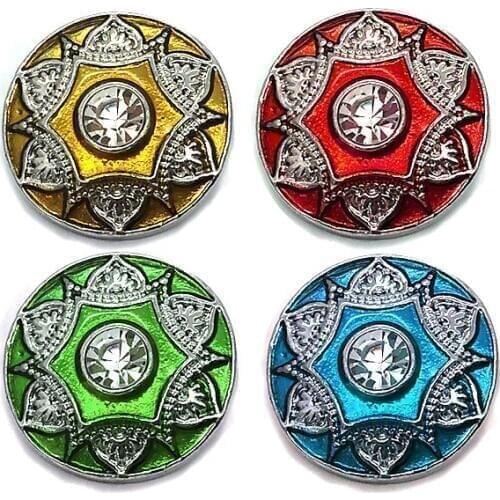 Wholesale w339 3D 18mm 25mm rhinestone metal snap button for Bracelet Necklace Interchangeable Jewelry Women accessorie