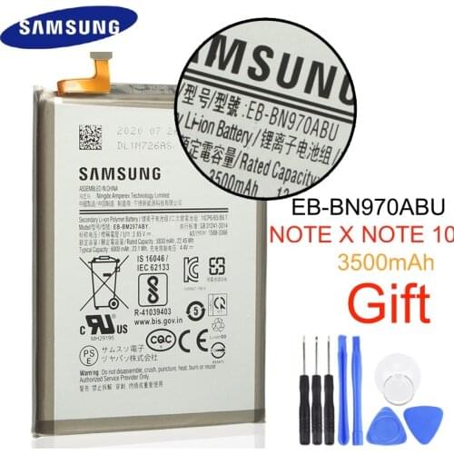 Original Phone Battery EB-BN970ABU For Samsung GALAXY Note 10 Note X Note10 NoteX 3500mAh Authentic Replacement Battery