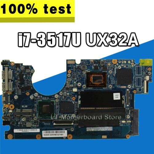 With i7-3517 CPU 2G RAM For Asus UX32A UX32V UX32VD Laptop motherboard Mainboard Motherboard test 100% OK