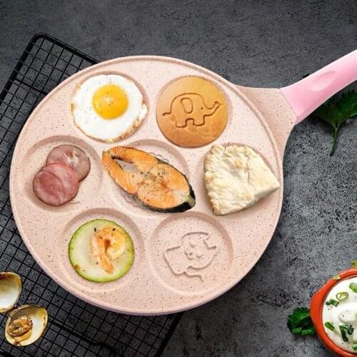 Fried Eggs Dumpling Saucepan Seven-Hole Frying Pan For Pancake Breakfast Non-stick Pan Cookware Kitchen Accessories