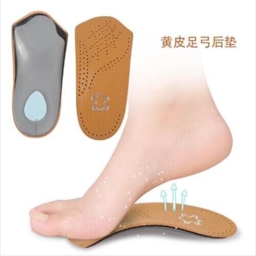 Arch Support Leather Insoles Flat Foot Orthotic insoles Shoe Pad Orthopedic Insole Care Foot Cushion 100pair