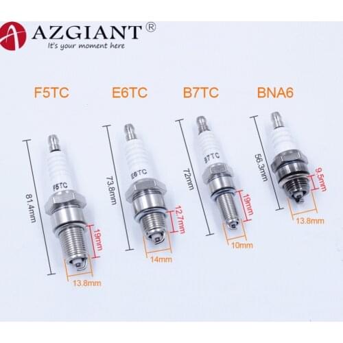 AZGIANT Car Spark Plug B7TC / E6TC / F7TC ( F5TC) / B8RTC L7T BM6A M7 Two-stroke Motorcycle Spark Stone C7HSA A7TC D8TC