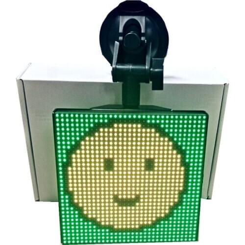 LED car display P4 32x32 rgb bluetooth control emotion picture DIY car led sign message display